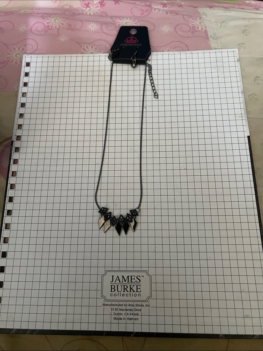 paparazzi Black Geometric Spike Necklace